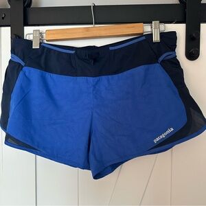 Patagonia Women's Athletic Shorts in Blue and Black